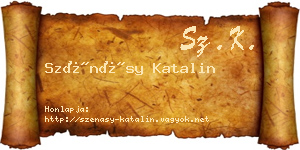 Szénásy Katalin névjegykártya